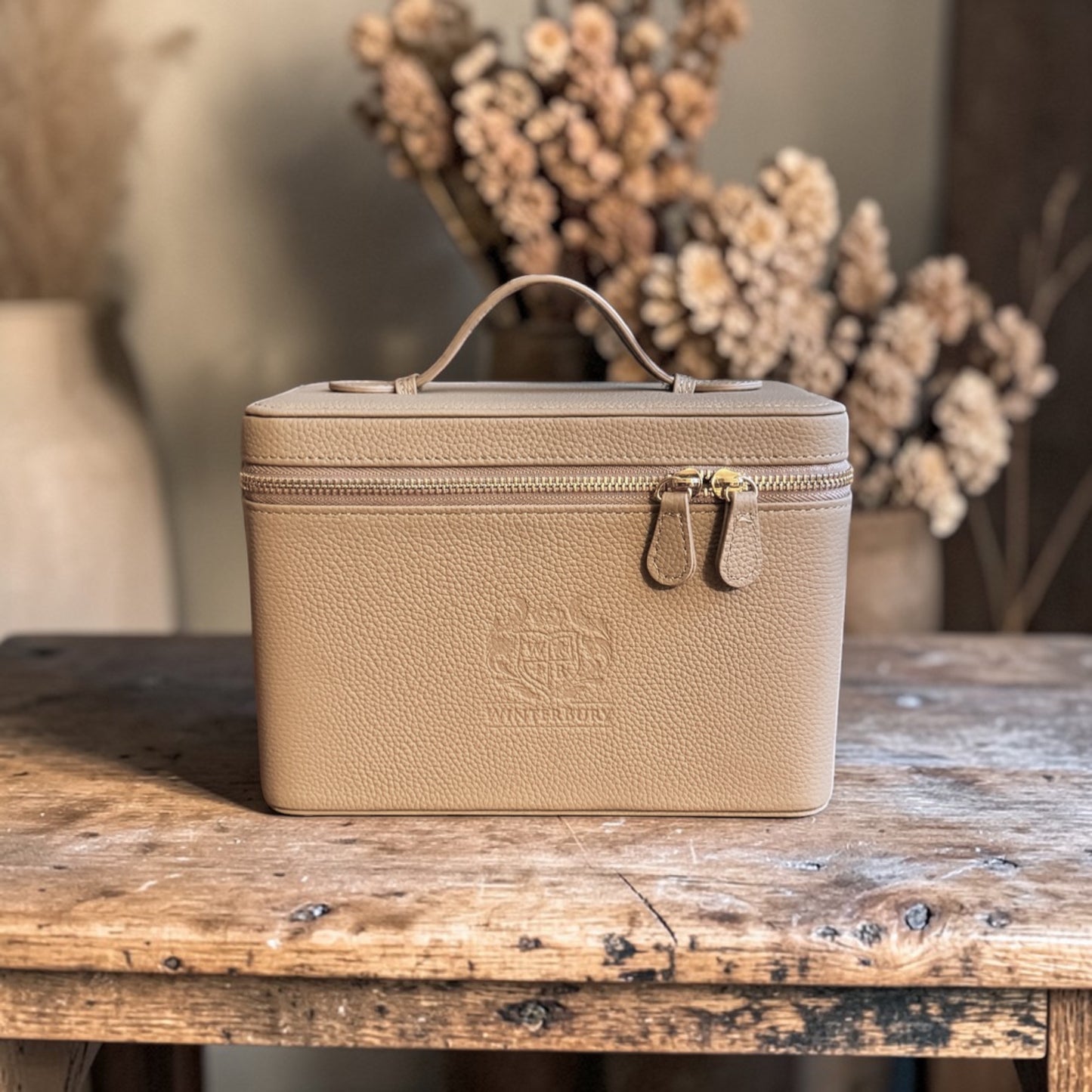 WinterBury Khaki Double Tray Needlework Sewing Case