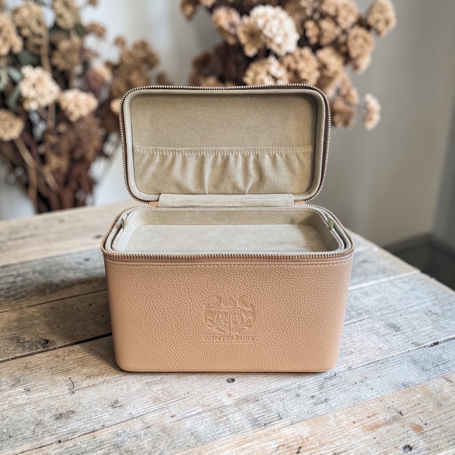 WinterBury Khaki Double Tray Needlework Sewing Case