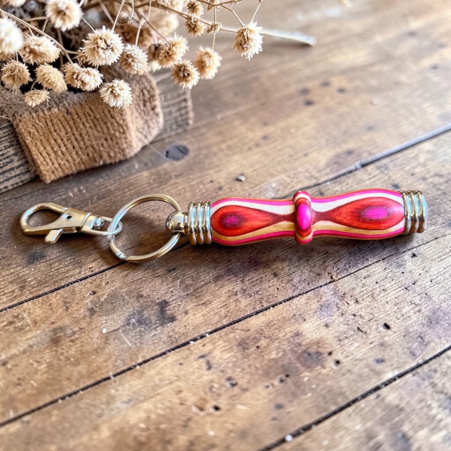 Hand-Turned Wood Needle Case
