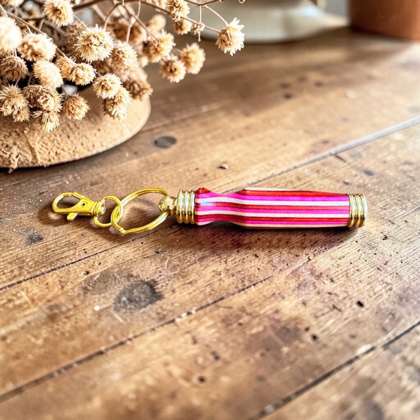 Hand-Turned Wood Needle Case