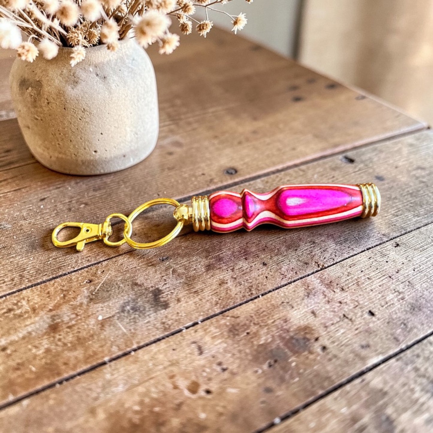 Hand-Turned Wood Needle Case