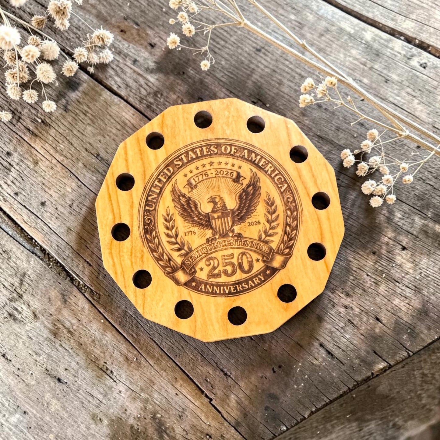 It's All About the Wood | Americana #2  12-sided Thread Keep