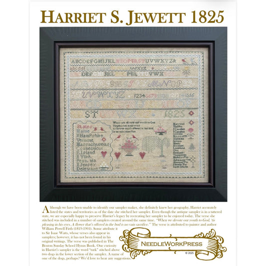 NeedleWorkPress | Harriet S. Jewett (America 1825) MARKET 2026