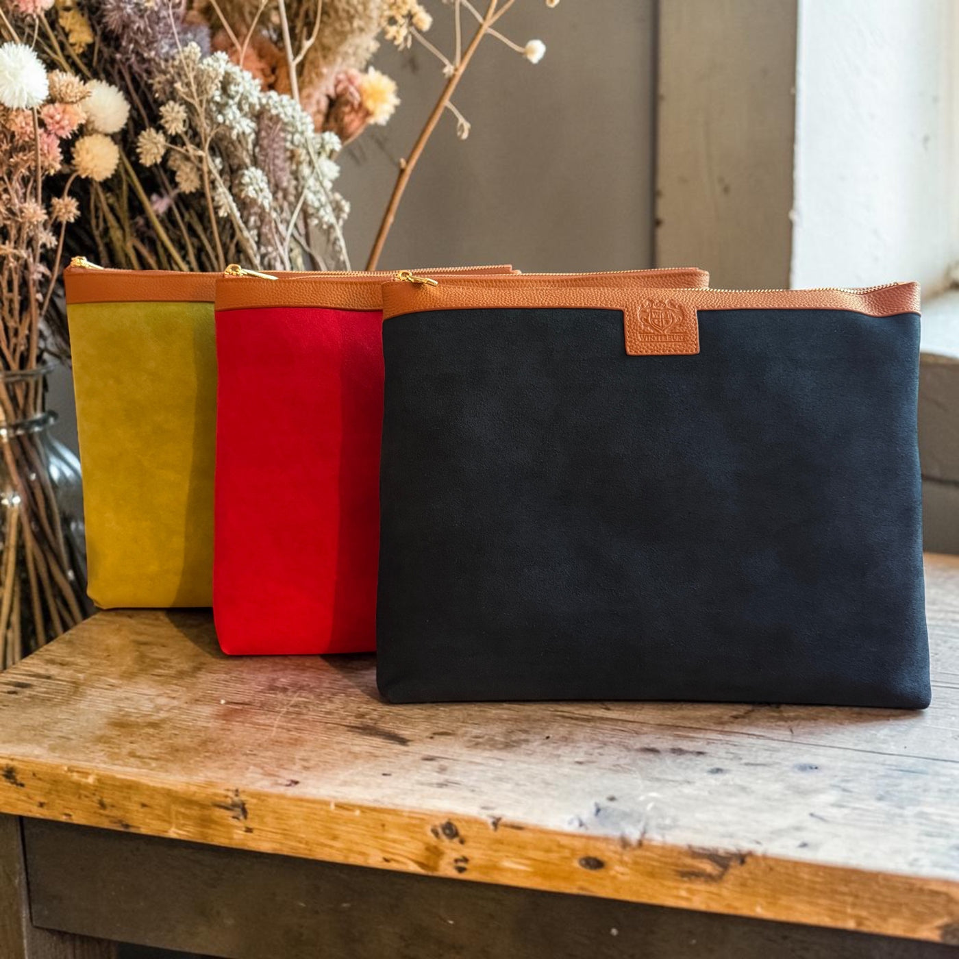WinterBury Suede Project Bag | Chartreuse