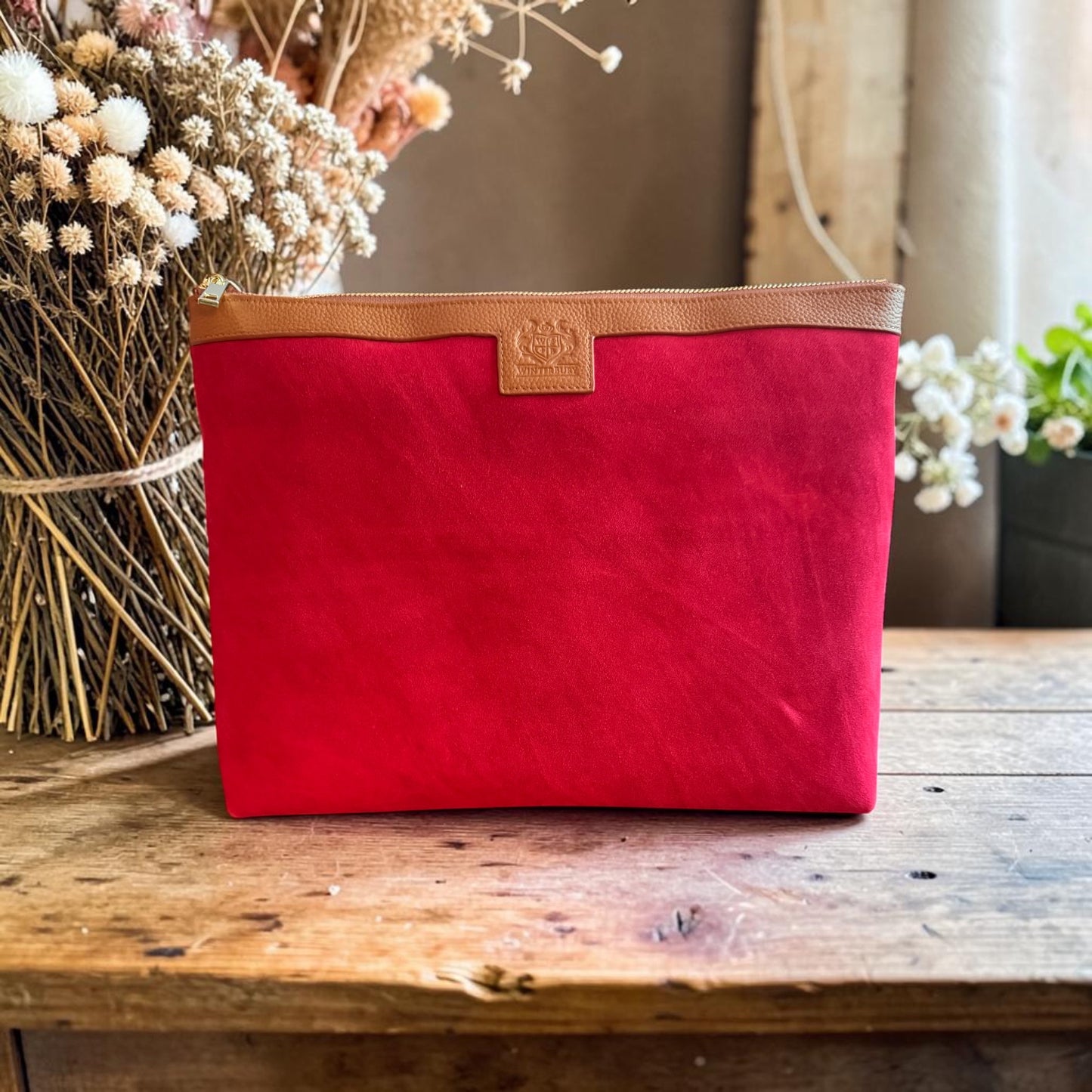 WinterBury Suede Project Bag | Cardinal Red