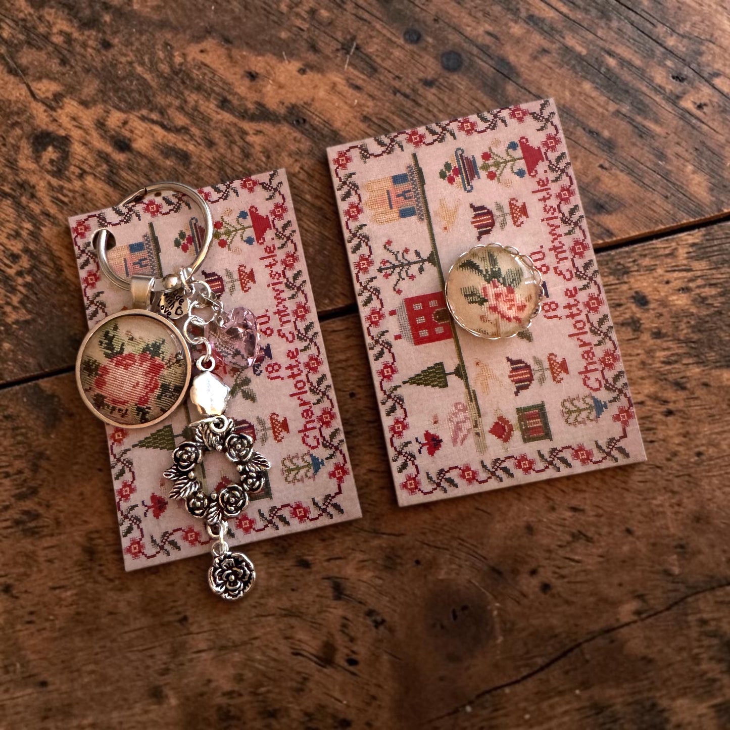 Minnie McBean's Scissor Fob | The Rose Scissor Fob / Needle Minder