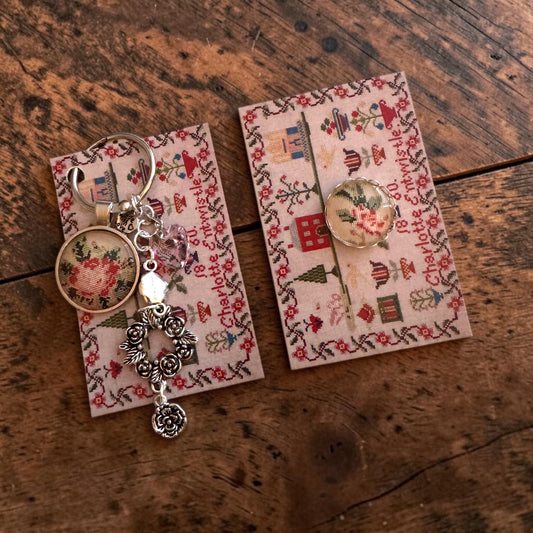 Minnie McBean's Scissor Fob | The Rose Scissor Fob / Needle Minder