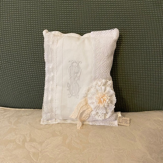 Paxe's Designs | Medium Vintage White Work Pillow