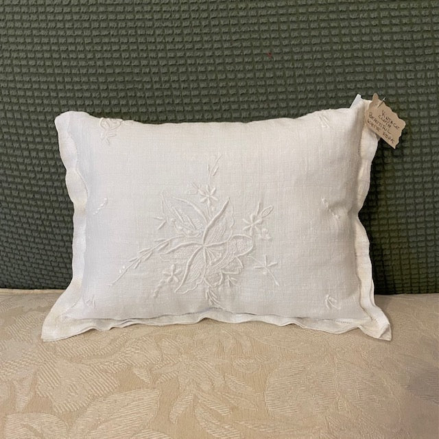 Paxe's Designs | Small Vintage White Work Pillow