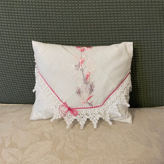 Paxe's Designs | Vintage Cloth Embroidered Pillow