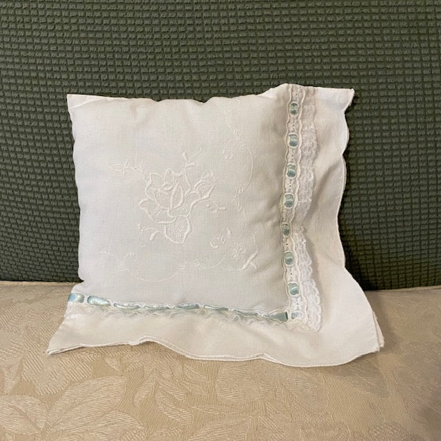 Paxe's Designs | Small Vintage White Work Pillow