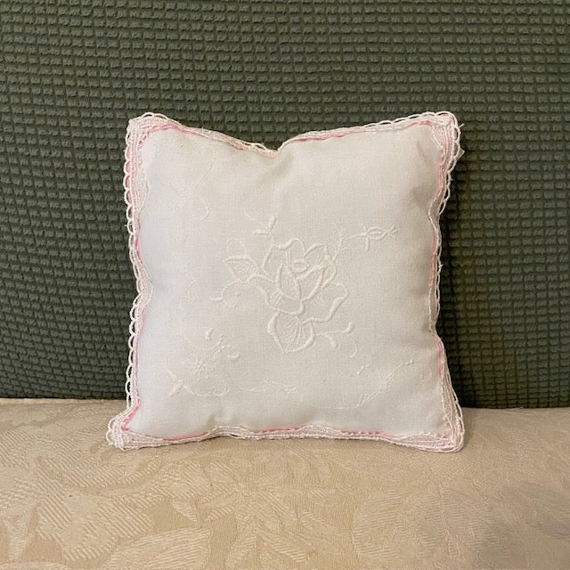 Paxe's Designs | Mini Vintage White Work Pillow