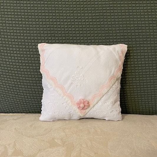 Paxe's Designs | Mini Vintage White Work Pillow