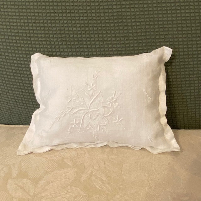 Paxe's Designs | Small Vintage White Work Pillow