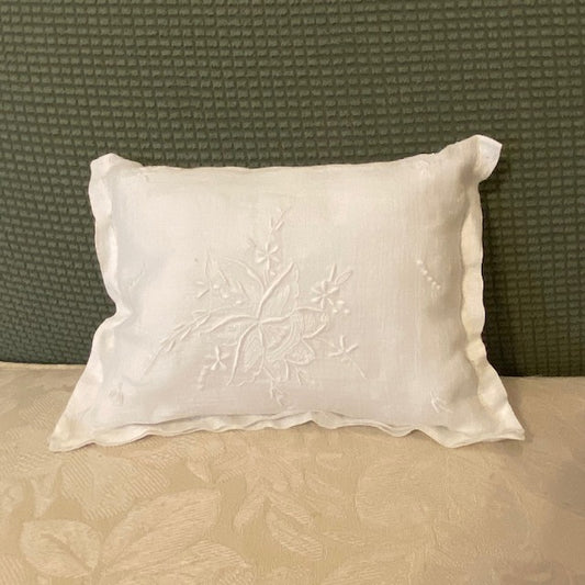 Paxe's Designs | Small Vintage White Work Pillow