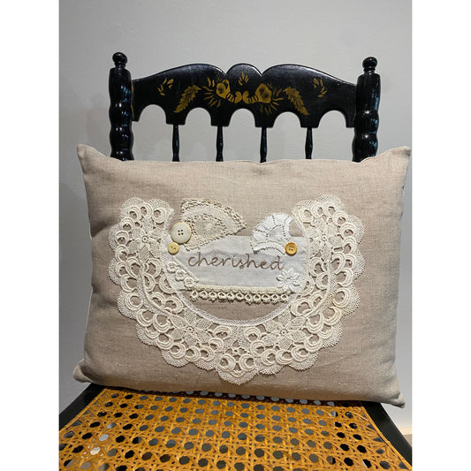 Paxe's Designs | Applique Finished Pillow - Cherished