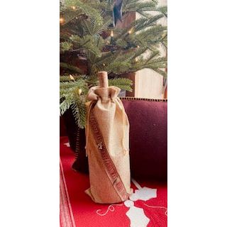 Paxe's Designs ~ Christmas Wine Bag ~ Tan Merry Christmas