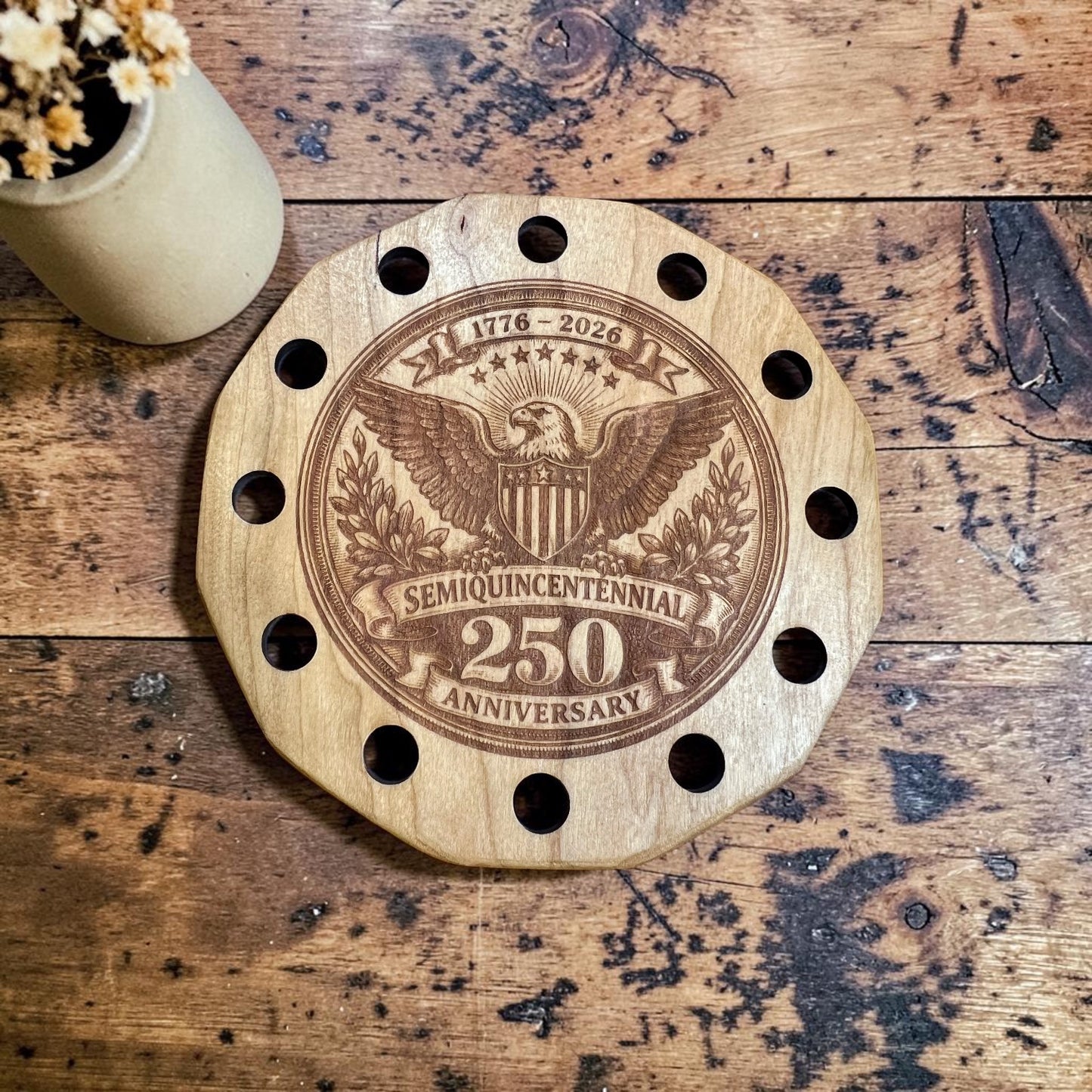 It's All About the Wood | Americana 12-sided Laurels Thread Keep