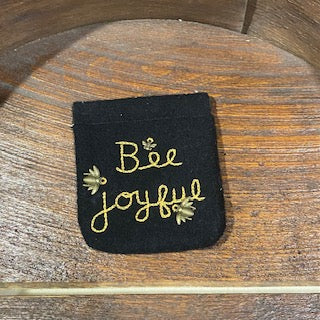 Paxe's Designs | Bee Joyful Wool Change Purse