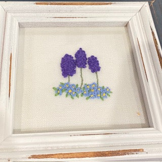 Paxe's Designs ~ Hand Embroidered Flower in a Frame