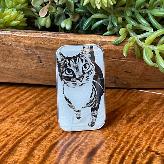 Tin Container Small  ~ Cat