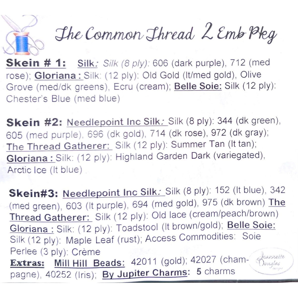 Jeannette Douglas Designs | The Common Thread 2 Embellishment Package