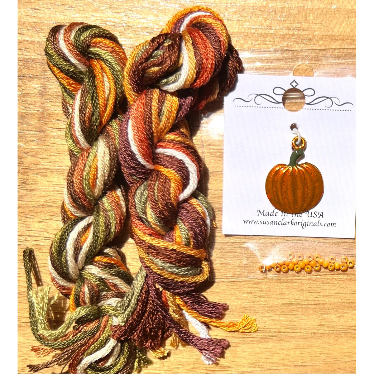 Jeannette Douglas Designs | Pumpkin Stitches Embellishment Package