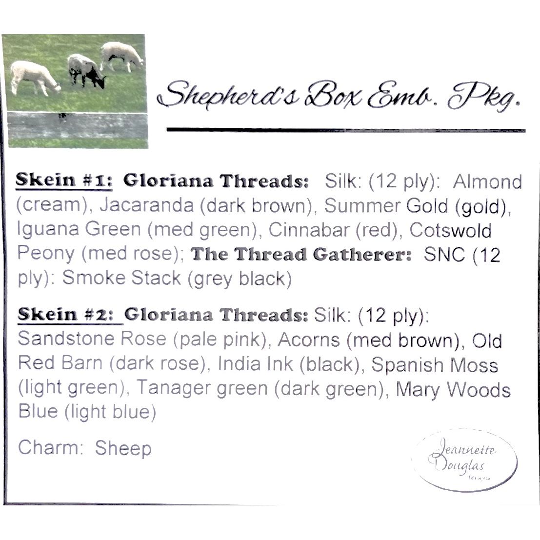 Jeannette Douglas Designs | Shepherd's Box Embellishment Package