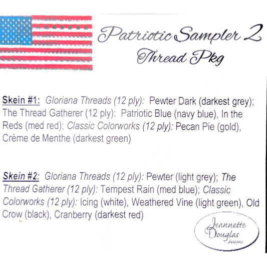 Jeannette Douglas Designs | Patriotic Sampler 2 Embellishment Package