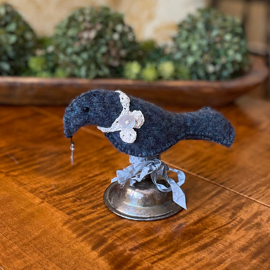 Paxe's Designs | Primitive Blackbird Standing Pincushion