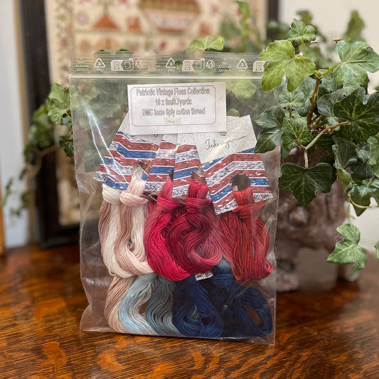 xJuDesigns Hand-Dyed Cotton Embroidery Floss | Patriotic Vintage Collection