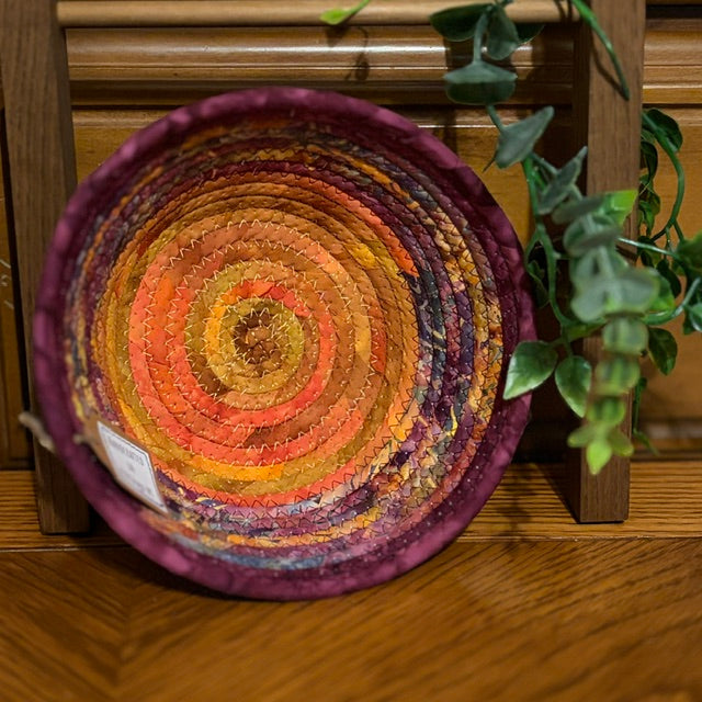 Hand-Crafted Fabric Covered Rope Bowl X-LG
