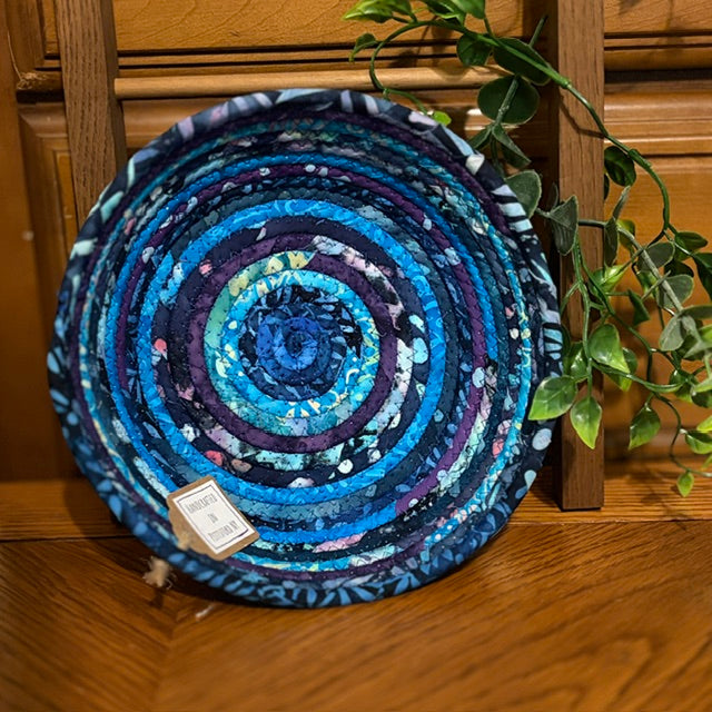 Hand-Crafted Fabric Covered Rope Bowl X-LG