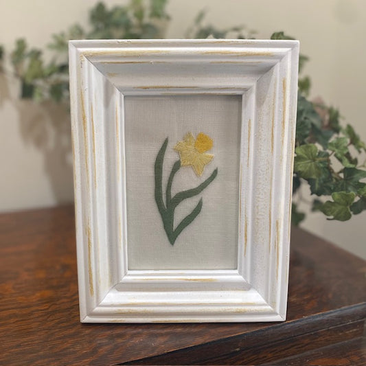 Paxe's Designs ~ Hand Embroidered Flower in a Frame