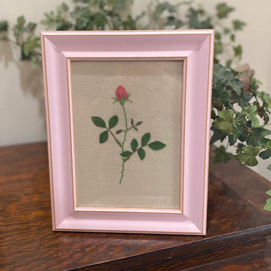 Paxe's Designs ~ Hand Embroidered Flower in a Frame