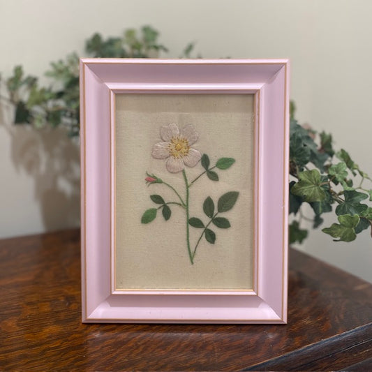 Paxe's Designs ~ Hand Embroidered Flower in a Frame