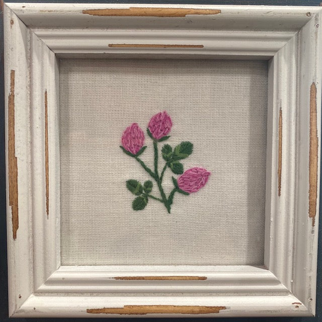 Paxe's Designs ~ Hand Embroidered Flower in a Frame