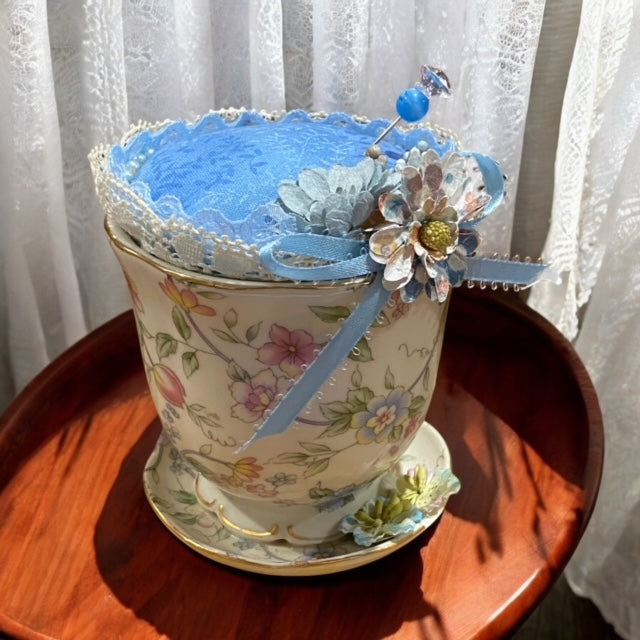 Paxe's Designs | #37 Vintage Teacup Pincushion