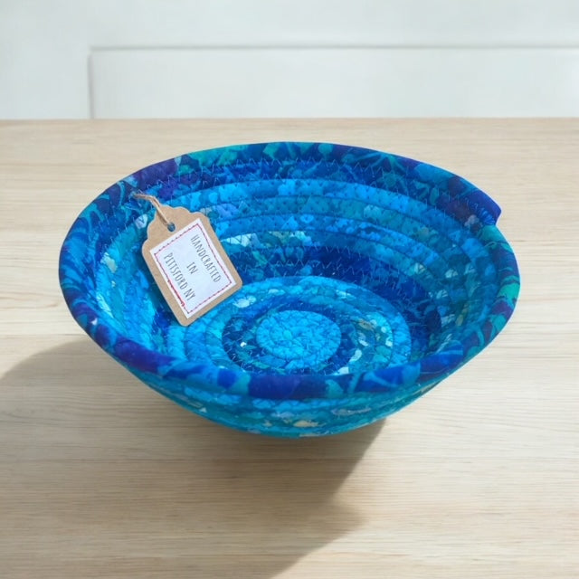 Hand-Crafted Fabric Covered Rope Bowl SM