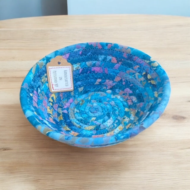 Hand-Crafted Fabric Covered Rope Bowl SM