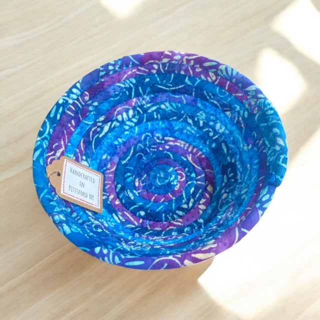 Hand-Crafted Fabric Covered Rope Bowl SM