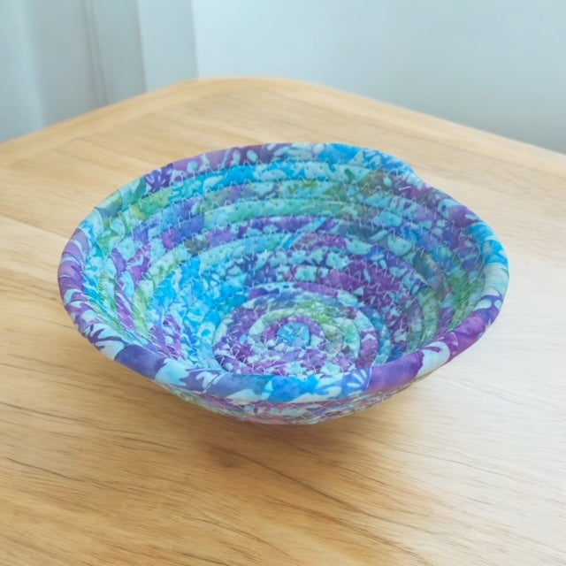 Hand-Crafted Fabric Covered Rope Bowl SM