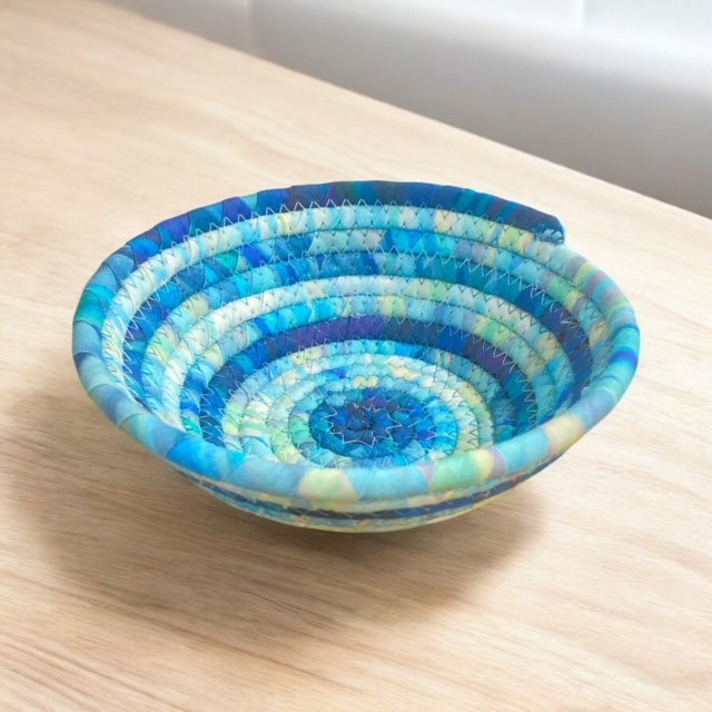 Hand-Crafted Fabric Covered Rope Bowl SM