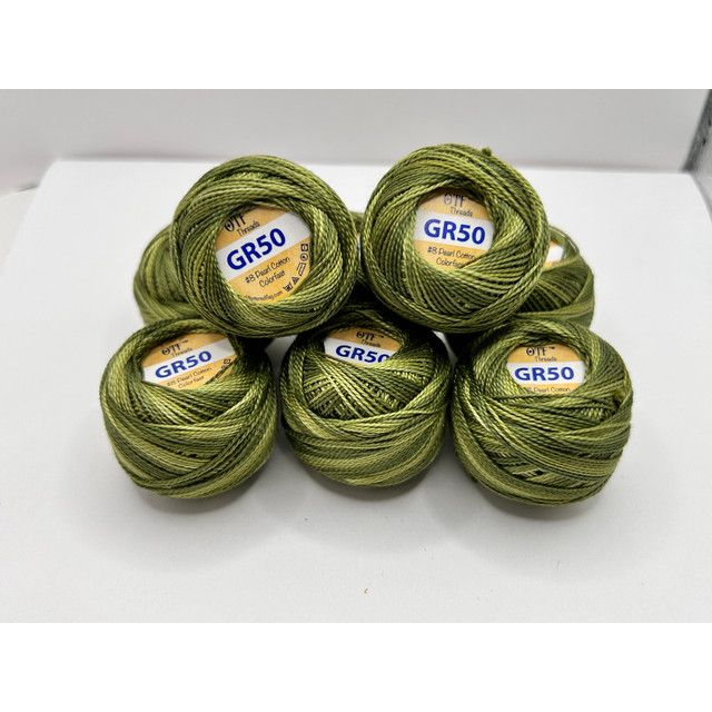 Old Tattered Flag Pearl 8 ~ Leafy Green