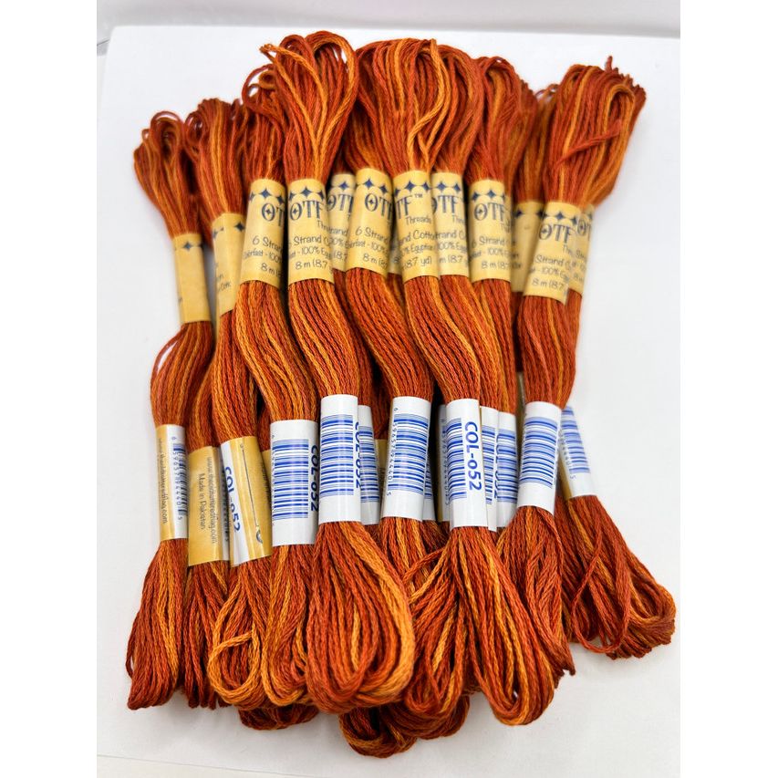 Old Tattered Flag 6 Strand ~ Autumn Orange