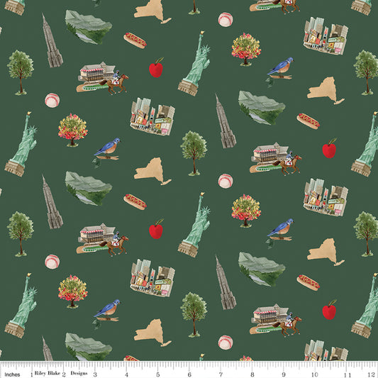 I Love New York ~ Icon Toss ~ C16071 Forest