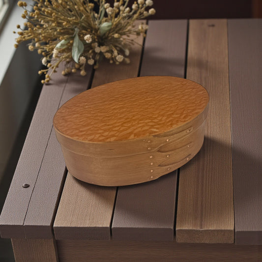 Keller Krafted | #3 Shaker Oval Box - Cherry / Lacewood