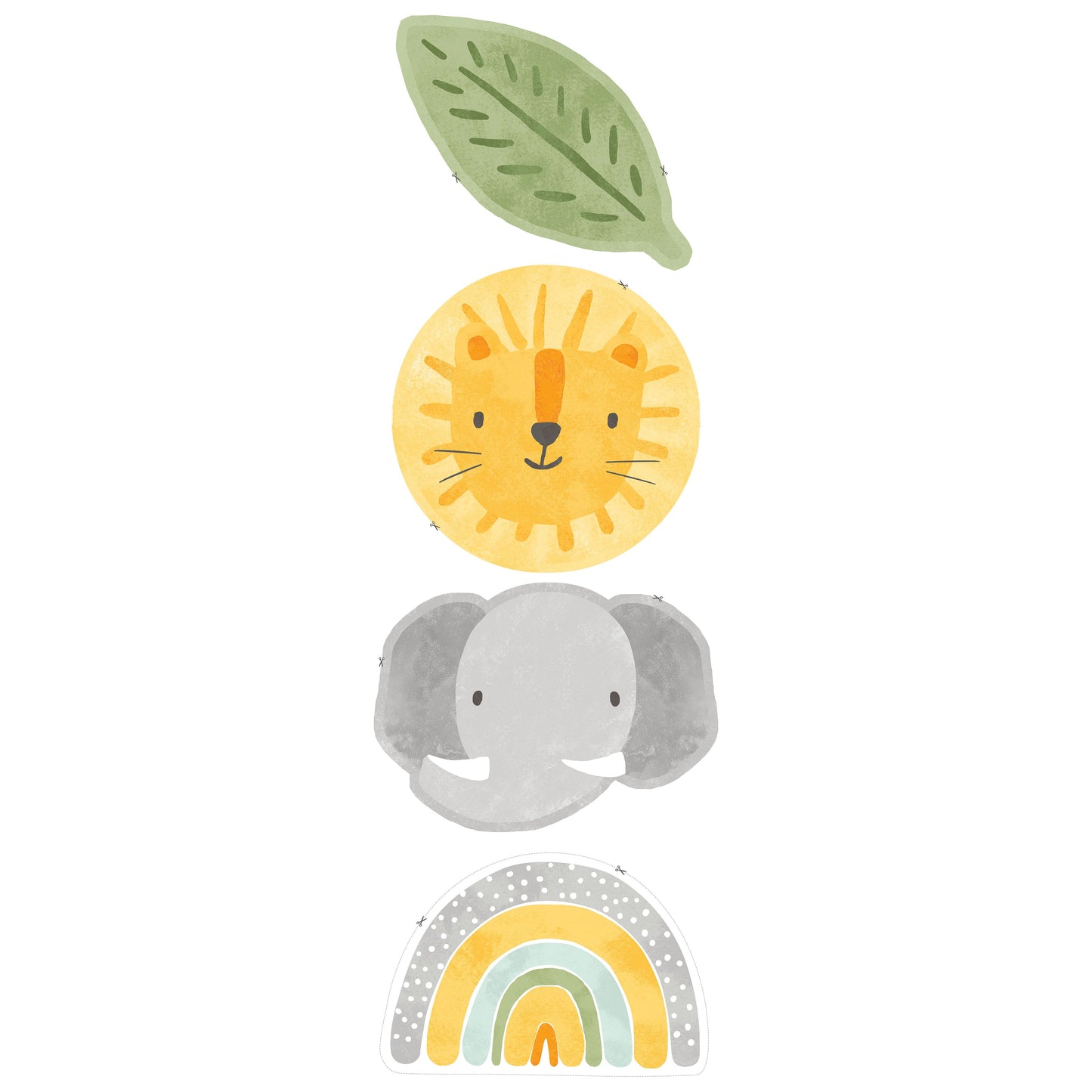 Sunny Safari ~ Pillow Panel Minky ~ MK27770-10 White Multi