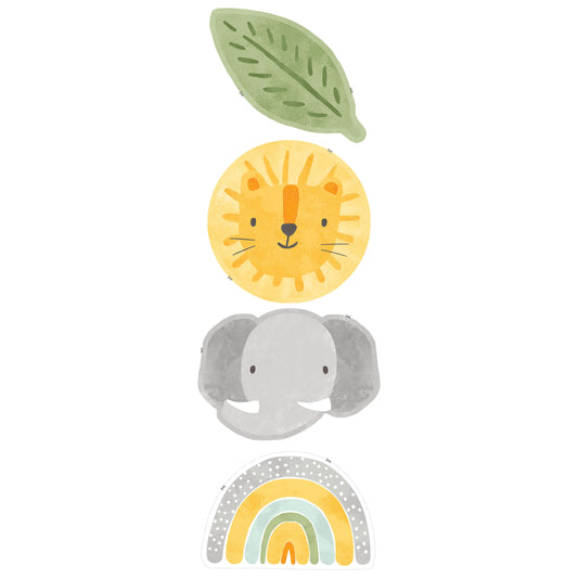 Sunny Safari ~ Pillow Panel Minky ~ MK27770-10 White Multi