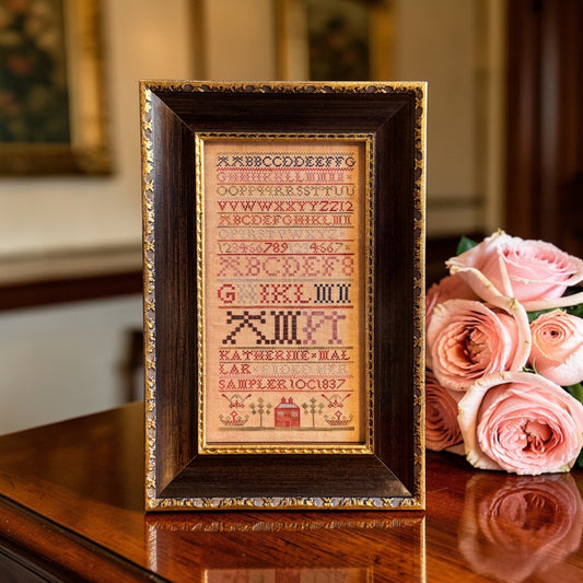 Hobby House Press | Katherine Mallar 1837 Reproduction Schoolgirl Sampler